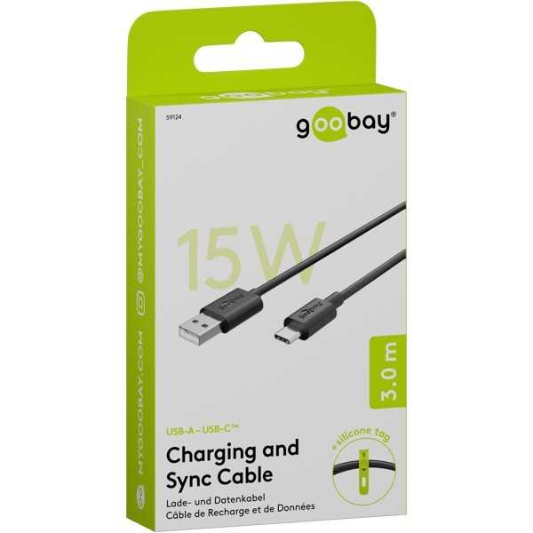 USB-C-lataus- ja synkronointikaapeli (USB-A, USB-C)