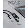 2in1 USB-tekstiilikaapeli, tähtiharmaa/hopea, 2 m