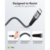 2in1 USB-tekstiilikaapeli, tähtiharmaa/hopea, 2 m