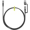 2in1 USB-tekstiilikaapeli, tähtiharmaa/hopea, 3 m
