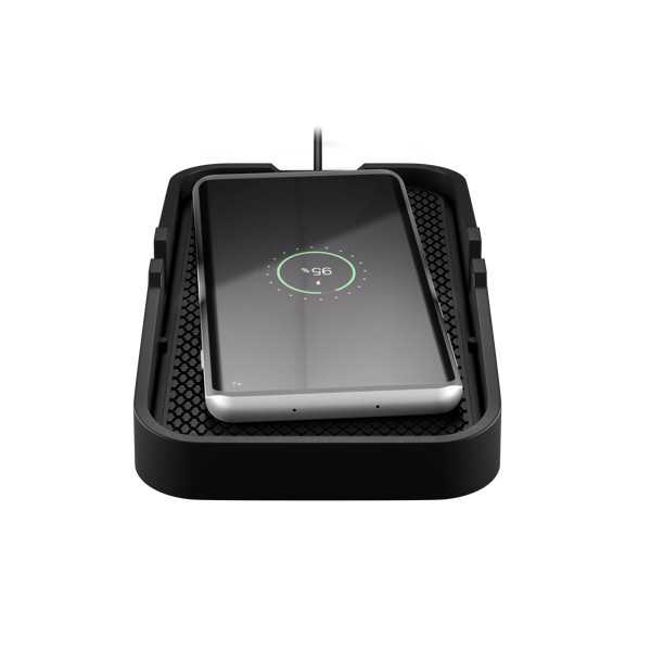 Langaton auton pikalatausalusta 15 W, musta
