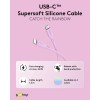 USB-C-silikonikaapeli, 1,5 m, pinkki