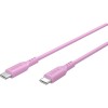 USB-C-silikonikaapeli, 1,5 m, pinkki