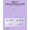 USB-C-silikonikaapeli, 1,5 m, violetti