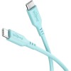 USB-C silikonikaapeli, 1,5 m, turkoosi