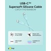 USB-C silikonikaapeli, 1,5 m, turkoosi