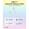 USB-C-silikonikaapeli, 1,5 m, valkoinen