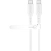 USB-C-silikonikaapeli, 1,5 m, valkoinen
