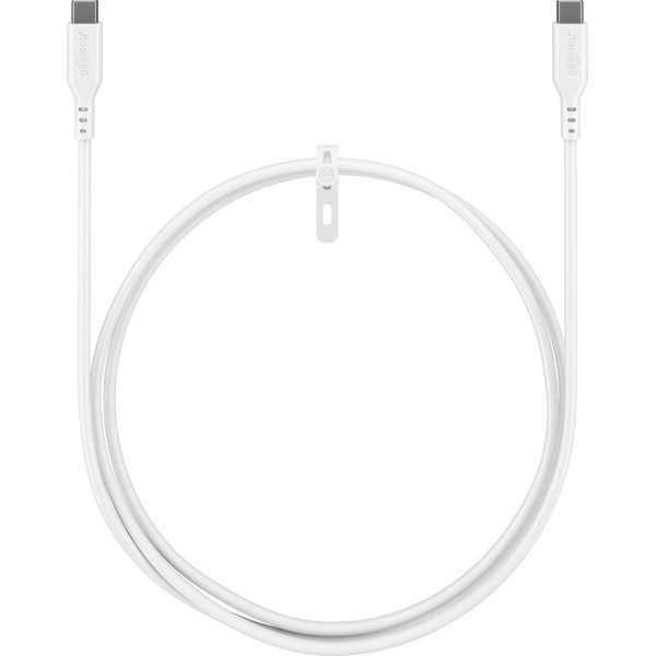 USB-C-silikonikaapeli, 1,5 m, valkoinen