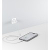USB-C Supersoft -tekstiilikaapeli metalliliittimillä, 1 m, valkoinen