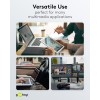 USB-C Supersoft -tekstiilikaapeli metalliliittimillä, 2 m, valkoinen