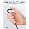 USB-C Supersoft -tekstiilikaapeli metalliliittimillä, 2 m, musta
