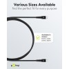 USB-C Supersoft -tekstiilikaapeli metalliliittimillä, 3 m, musta