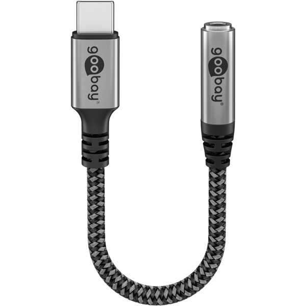 USB-C-sovitin Jackiin, 3,5 mm AUX, 0,15metriä.