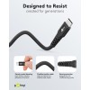 USB-C Supersoft -tekstiilikaapeli metalliliittimillä, 1 m, musta