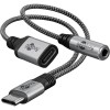 USB-C-sovitin USB-C:hen ja Jackiin, 3,5 mm AUX