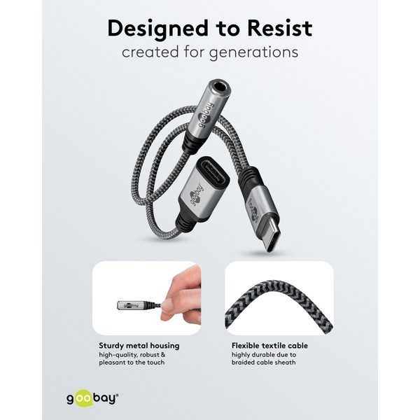 USB-C-sovitin USB-C:hen ja Jackiin, 3,5 mm AUX