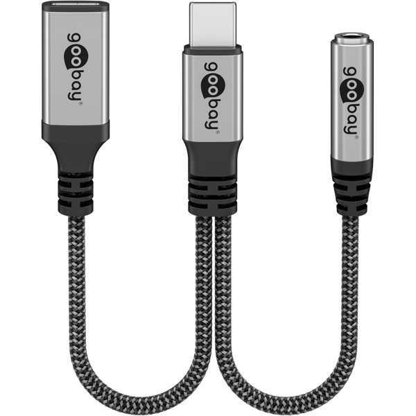 USB-C-sovitin USB-C:hen ja Jackiin, 3,5 mm AUX