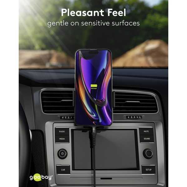 USB-C - USB-A Supersoft -tekstiilikaapeli metalliliittimillä, 2 m, musta