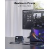 USB-C - USB-A Supersoft -tekstiilikaapeli metalliliittimillä, 3 m, musta