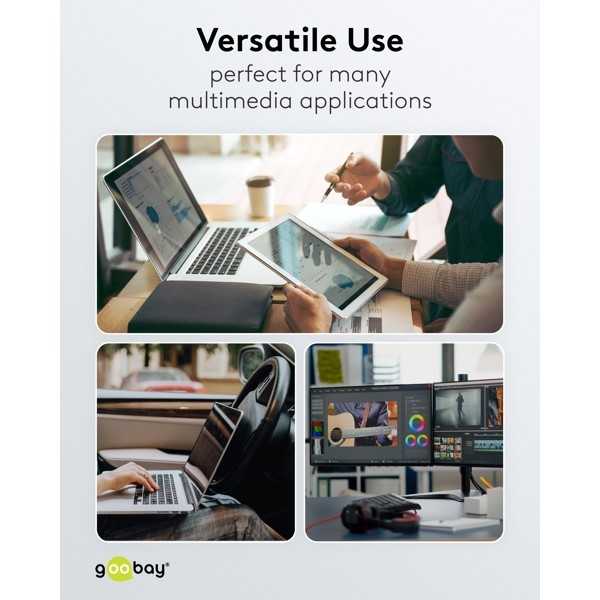 USB-C - USB-A Supersoft -tekstiilikaapeli metalliliittimillä, 3 m, musta