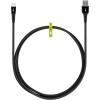 USB-C - USB-A Supersoft -tekstiilikaapeli metalliliittimillä, 3 m, musta