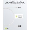 USB-C - USB-A Supersoft -tekstiilikaapeli metalliliittimillä, 0,5 m, valkoinen