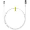 USB-C - USB-A Supersoft -tekstiilikaapeli metalliliittimillä, 1 m, valkoinen