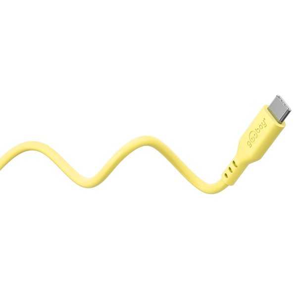 USB-C-silikonikaapeli, 1,5 m, keltainen
