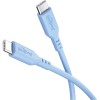 USB-C-silikonikaapeli, 1,5 m, sininen