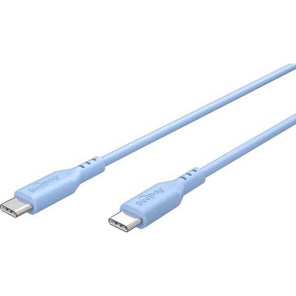 USB-C-silikonikaapeli, 1,5 m, sininen