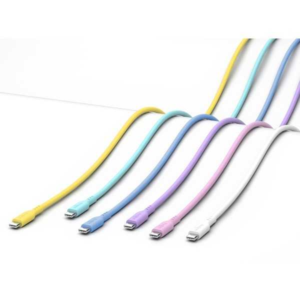 USB-C-silikonikaapeli, 1,5 m, sininen