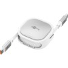 Itsekelautumiskaapeli USB-C, 1 m, valkoinen/hopea
