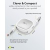Itsekelautumiskaapeli USB-C, 1 m, valkoinen/hopea