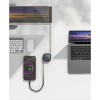 Itsekelautuvakaapeli USB-C, 1 m, musta/ hopea