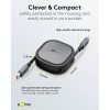 Itsekelautuvakaapeli USB-C, 1 m, musta/ hopea