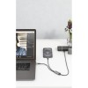 USB-C-tekstiilikaapeli, 60 W, virransyöttö, 1,5 m, musta/harmaa