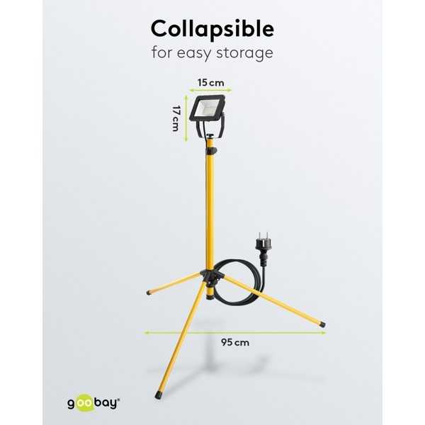LED-työvalo teleskooppijalustalla, 30 W