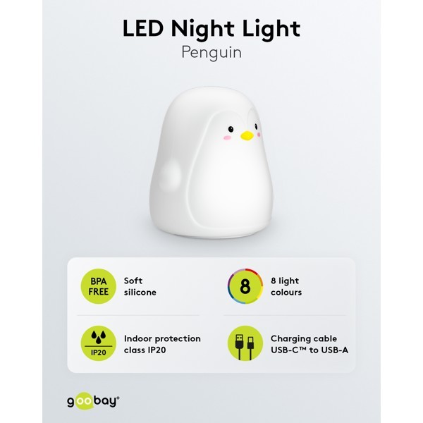 LED-yövalo "Pingviini"