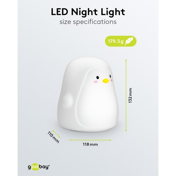 LED-yövalo "Pingviini"