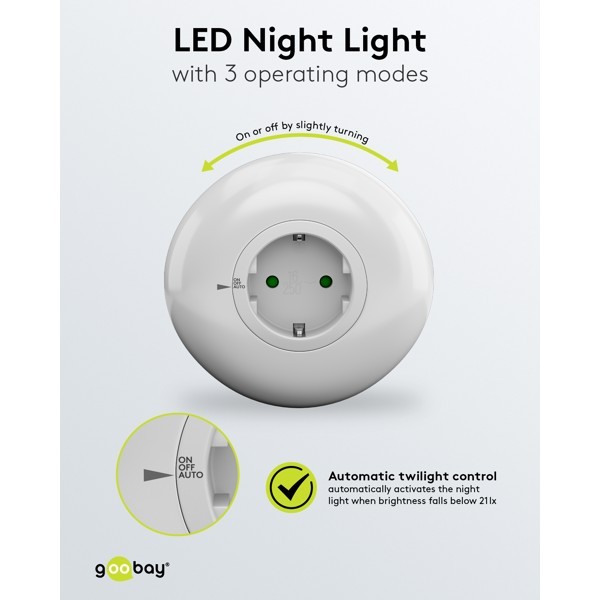 Pistokkeellinen LED-yövalo