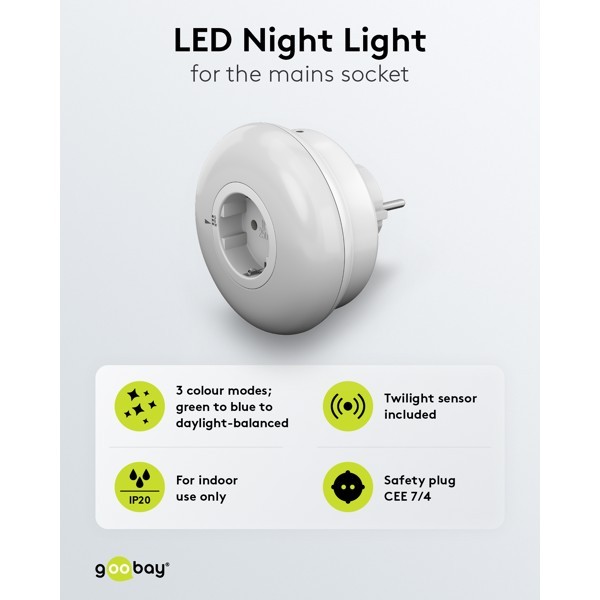Pistokkeellinen LED-yövalo