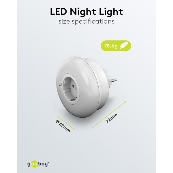 Pistokkeellinen LED-yövalo