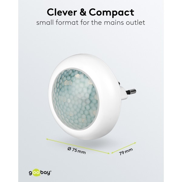 Kompakti LED-yövalo liiketunnistimella