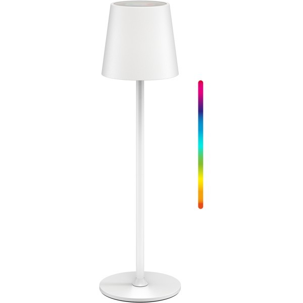 Langaton LED-pöytävalaisin, koko M, 38 cm, RGBW, valkoinen