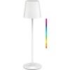 Langaton LED-pöytävalaisin, koko M, 38 cm, RGBW, valkoinen