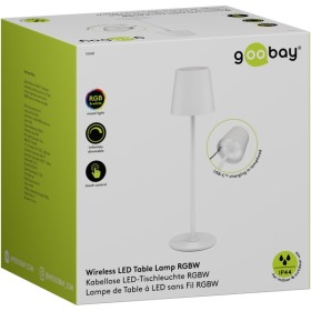Langaton LED-pöytävalaisin, koko M, 38 cm, RGBW, valkoinen