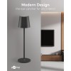 Langaton LED-pöytävalaisin, koko M, 38 cm, RGBW, musta