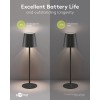 Langaton LED-pöytävalaisin, koko M, 38 cm, RGBW, musta