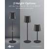Langaton LED-pöytävalaisin, koko M, 38 cm, RGBW, musta